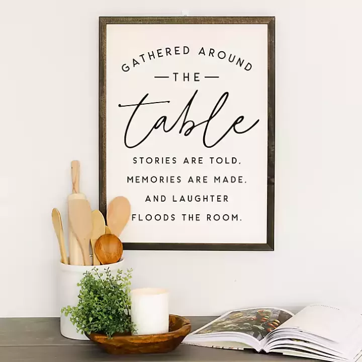 New Around the Table Framed Wall Plaque Wall Quotes & Signs