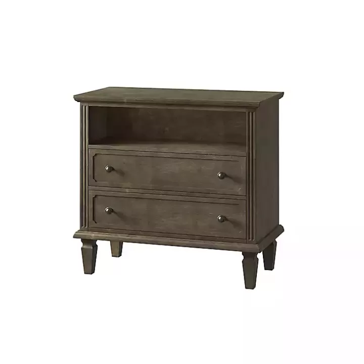 Online Ash 2-Drawer Wood Nightstand Nightstands