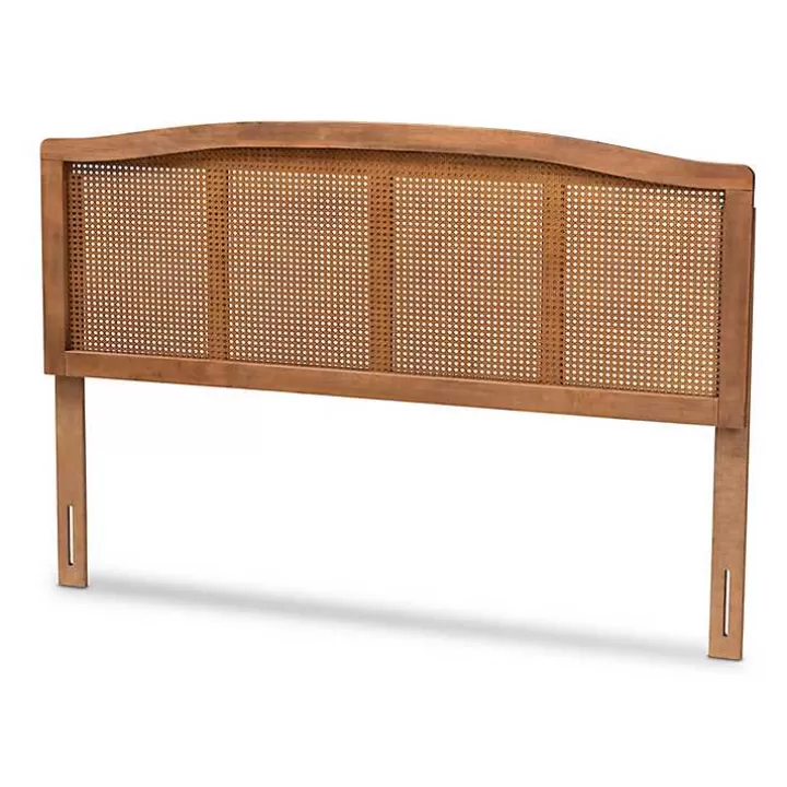 Hot Ash Walnut Woven Rattan King Headboard Beds & Headboards