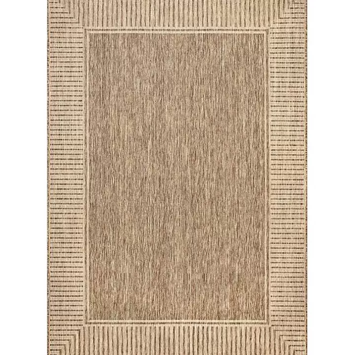 Outlet Asia Stripe Border Outdoor Rug, 8x10 Outdoor Rugs