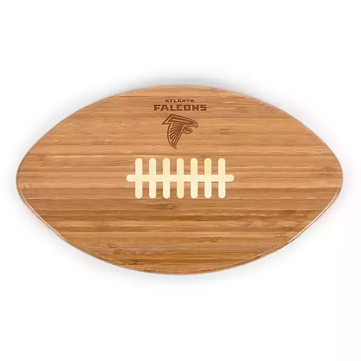 Flash Sale Atlanta Falcons Bamboo Football Cutting Board Serving & Entertaining