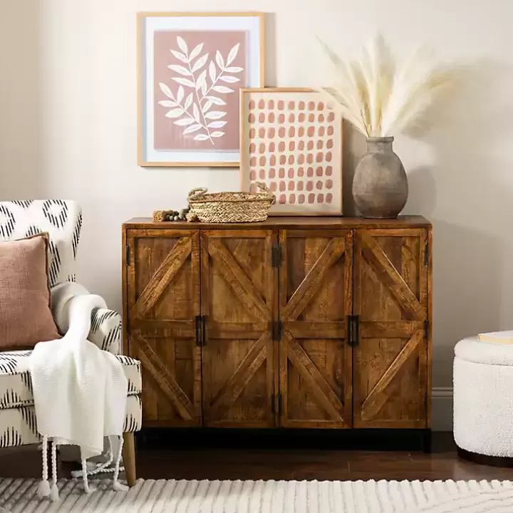 Sale Austin Warm Wood Farmhouse Cabinet Cabinets & Sideboards