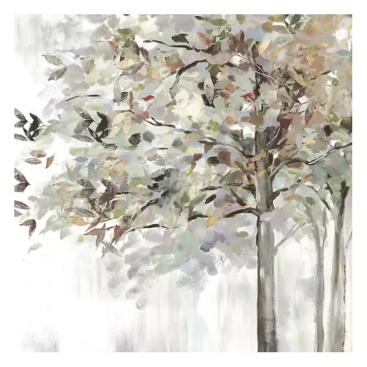 Sale Autumn Leaves Neutral Giclee Canvas Art, 30x30 in. Canvas Art