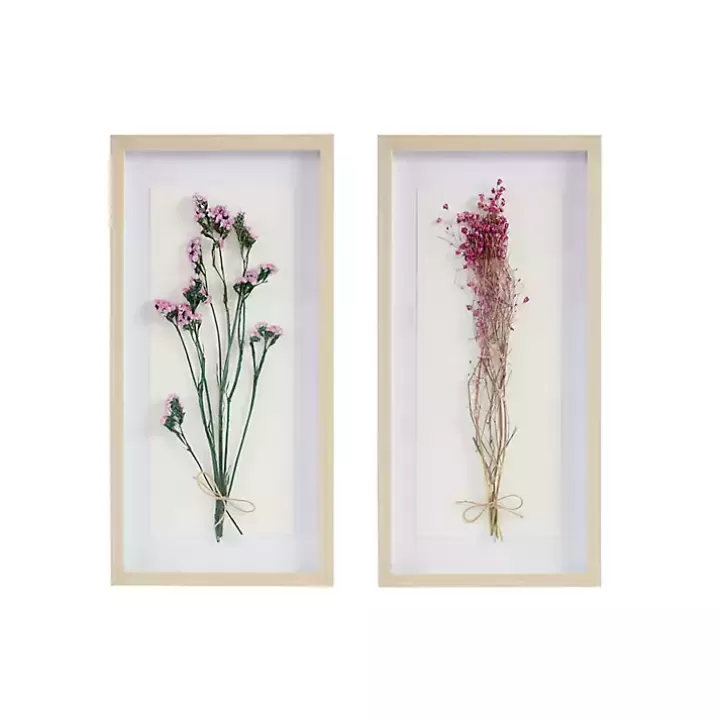 Outlet Avant Garden Dried Flowers Shadowboxes, Set of 2 Framed Art