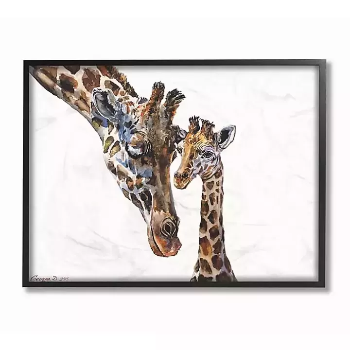 Clearance Baby Giraffe Watercolor Framed Art Print Framed Art