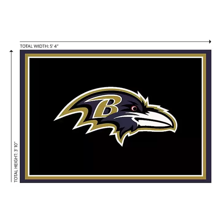 Outlet Baltimore Ravens Area Rug, 4x6 Area Rugs