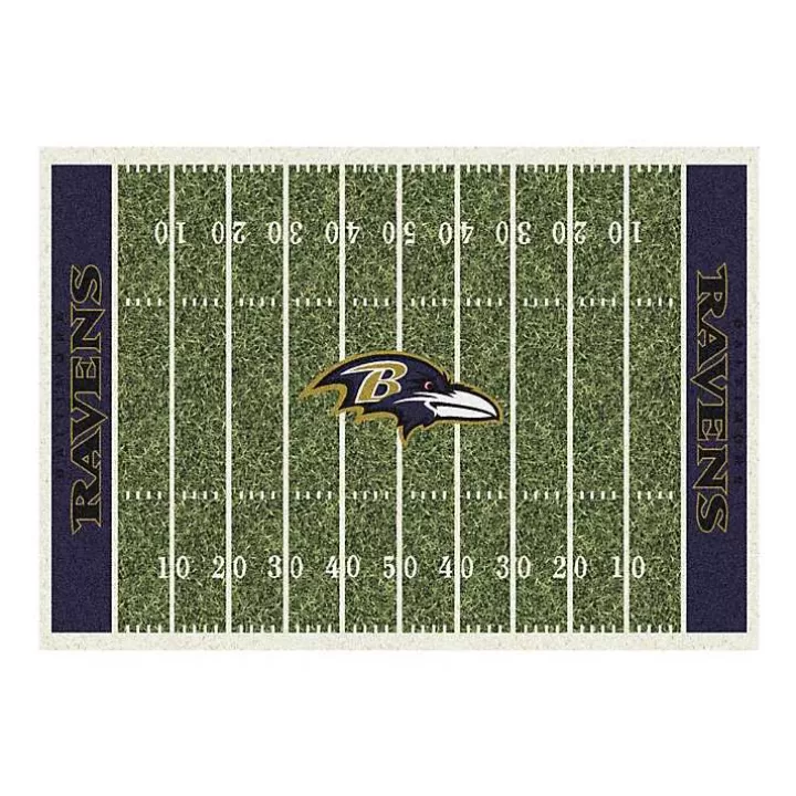 Hot Baltimore Ravens Home Field Area Rug, 6x8 Area Rugs