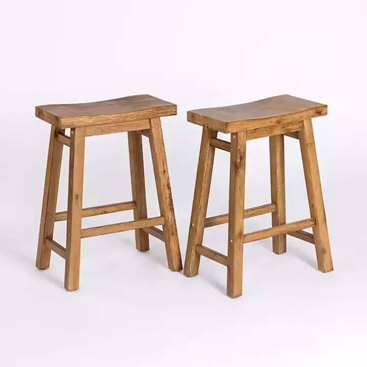 Hot Barnwood Sonoma Saddle Counter Stools, Set of 2 Bar Stools & Counter Height Stools