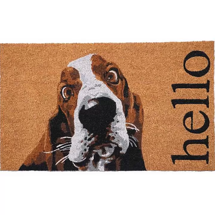 New Basset Hound Hello Doormat Doormats