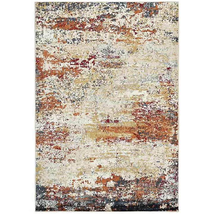 Flash Sale Bastia Ivory Orange Accent Rug, 2x3 Area Rugs
