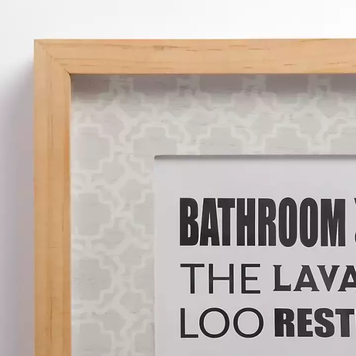 Shop Bathroom Names Framed Wall Plaque Wall Quotes & Signs