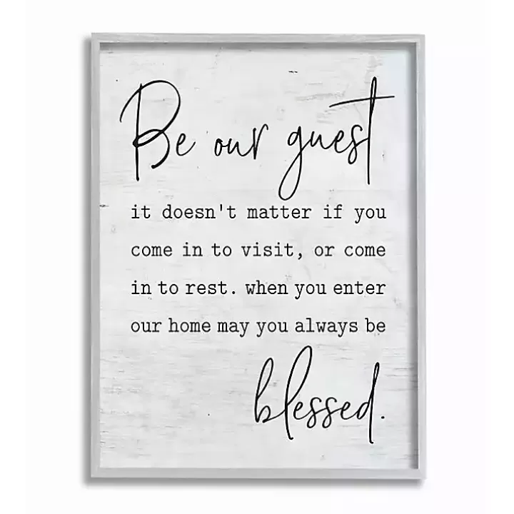 Cheap Be Our Guest Framed Wall Plaque Wall Quotes & Signs