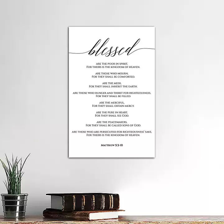 Clearance Beatitudes Matthew 5:3-10 Canvas Art Print Wall Quotes & Signs