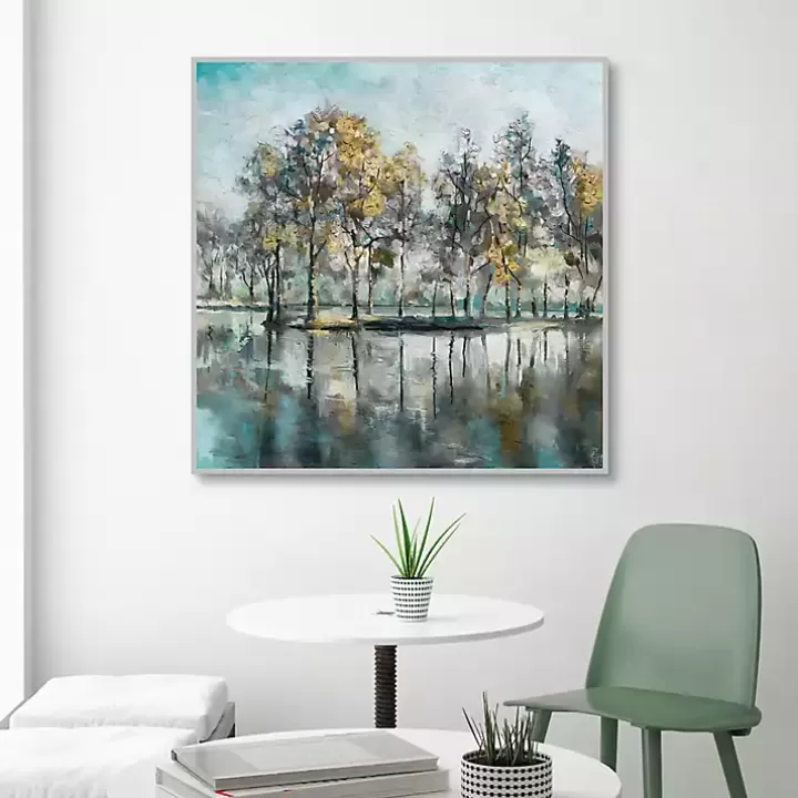 Hot Beckoning Tree Grove Framed Canvas Art Framed Art