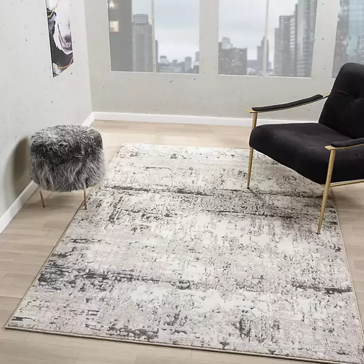 New Beige Gray Indoor Area Rug, 7x9 Area Rugs