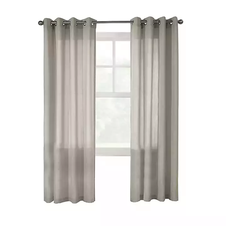 Best Beige Linen Light Filtering Curtain Panel, 95 in. Curtains & Drapes