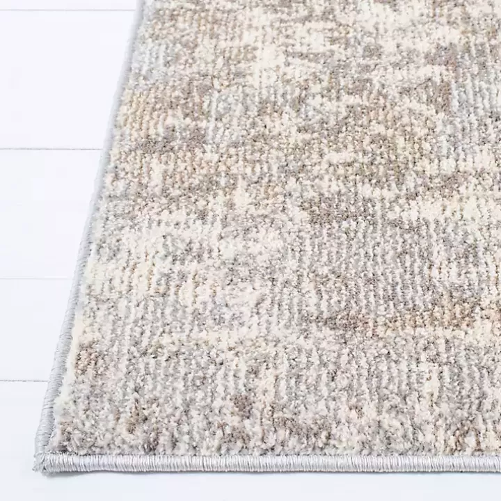Outlet Beige Madison Abstract Runner, 2x8 Area Rugs