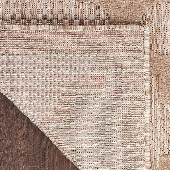 Discount Beige Trellis Indoor/Outdoor Area Rug, 6x9 Outdoor Rugs