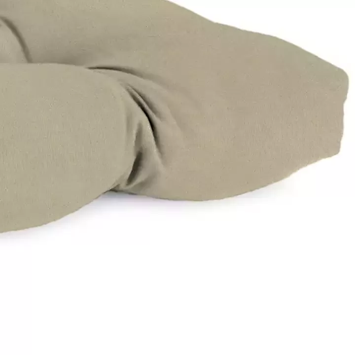 Discount Beige Tufted Canvas Outdoor Bench Cushion Outdoor Cushions & Pillows