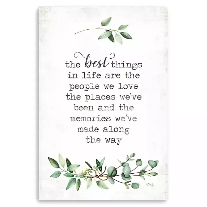 Hot Best Things in Life Canvas Art Print, 24x36 in. Wall Quotes & Signs