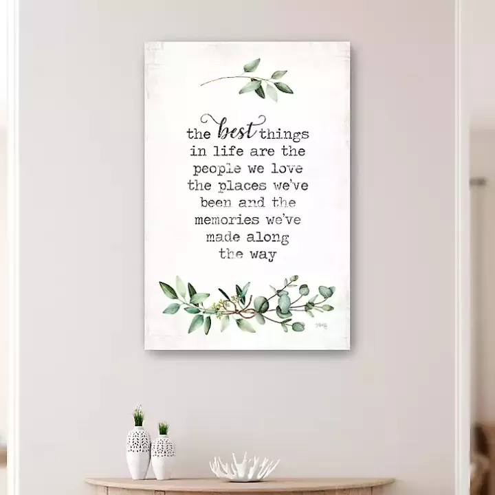 Hot Best Things in Life Canvas Art Print, 24x36 in. Wall Quotes & Signs