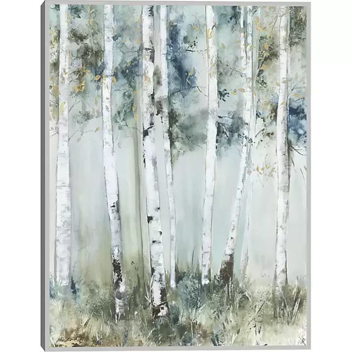 Sale Birch Blue Forest Framed Canvas Art Print Canvas Art