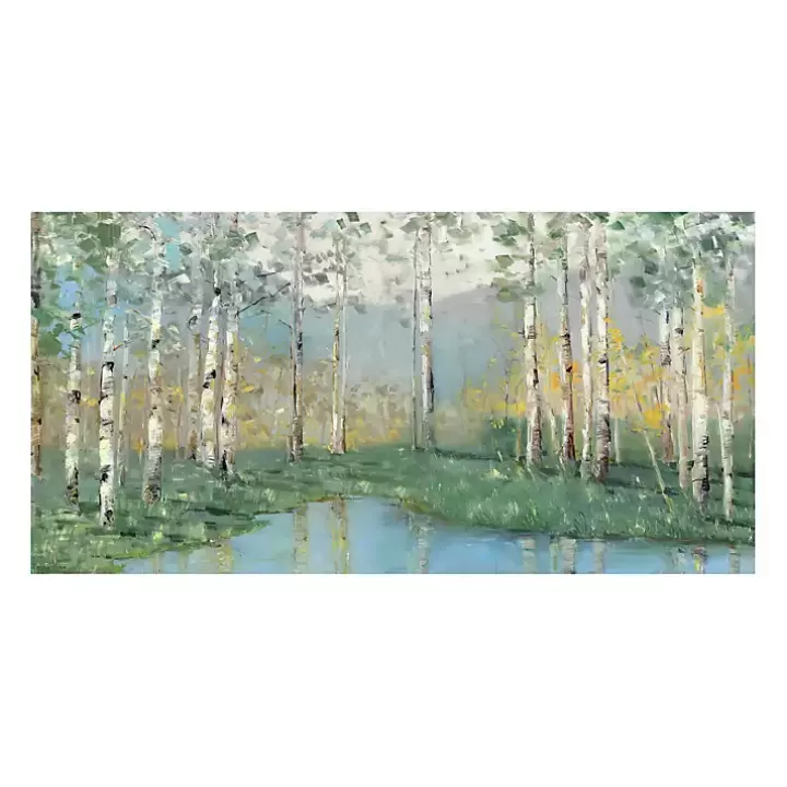 Cheap Birch River Giclee Canvas Art Print Canvas Art