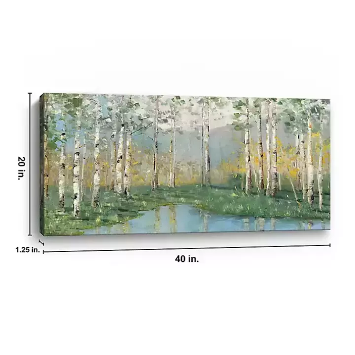 Cheap Birch River Giclee Canvas Art Print Canvas Art