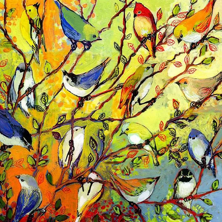 Hot Birds of A Feather Outdoor Canvas Art Print Outdoor Wall Decor