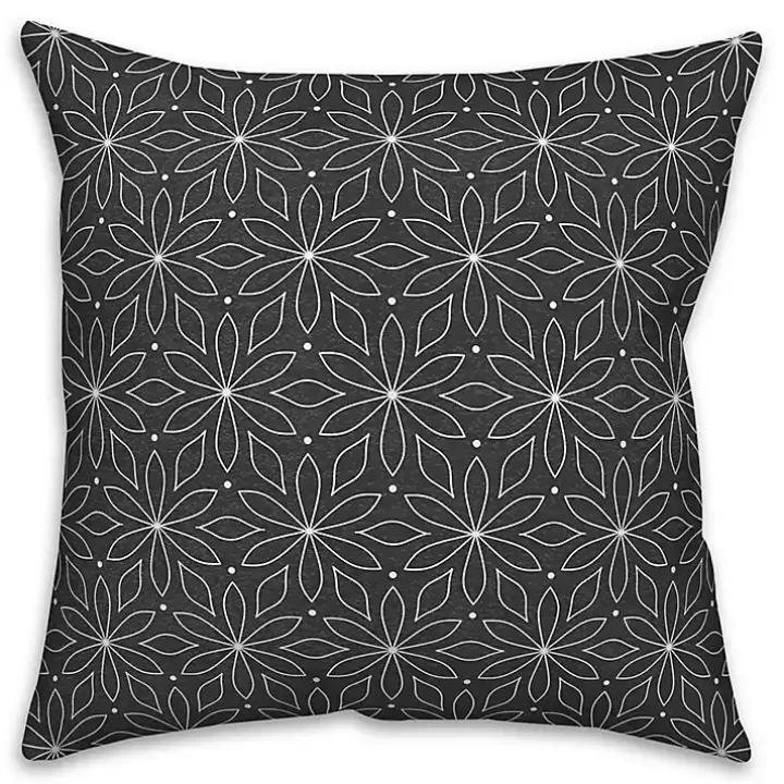 Best Sale & White Floral Indoor/Outdoor Pillow Outdoor Cushions & Pillows