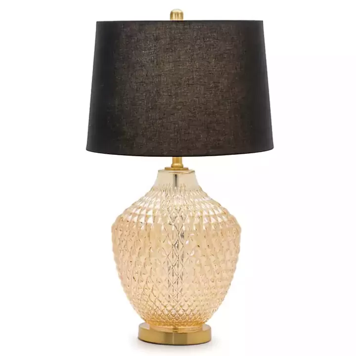 Cheap Black and Gold Textured Glass Table Lamp Table Lamps