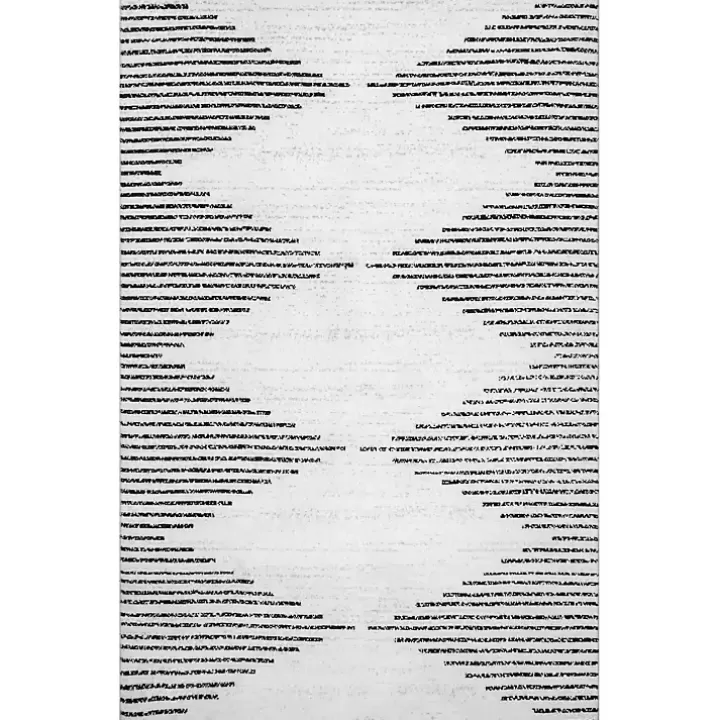 Clearance Black and Ivory Diamond Washable Area Rug, 3x5 Area Rugs