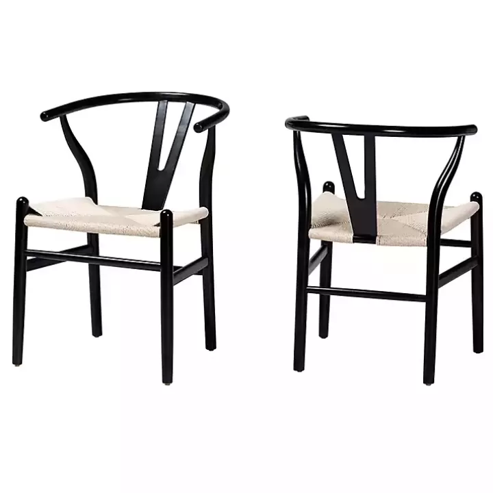 Store and Tan Wishbone Dining Chairs, Set of 2 Dining Chairs