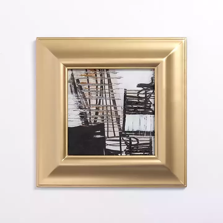 Shop Black and White Abstract I Gold Framed Art Print Framed Art