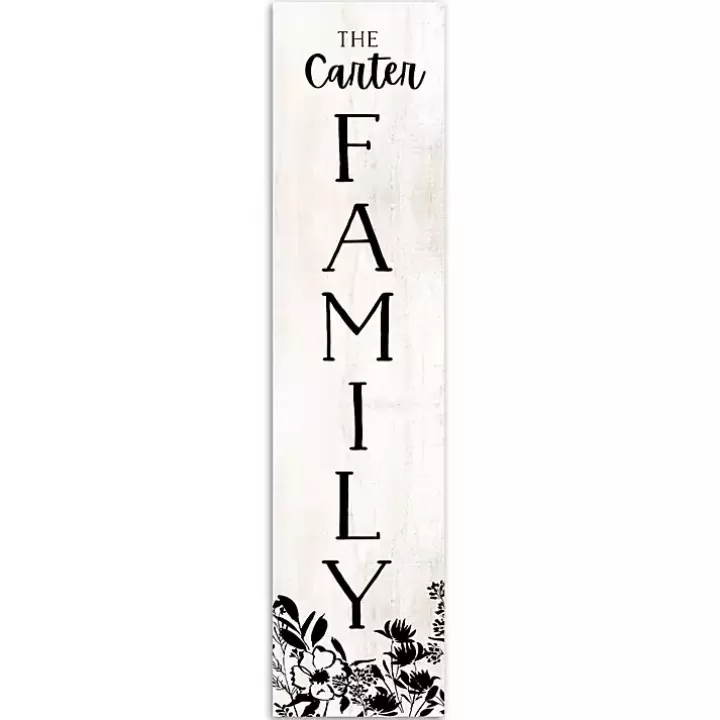 Shop Black and Floral Personalized Porch Board Garden Decor