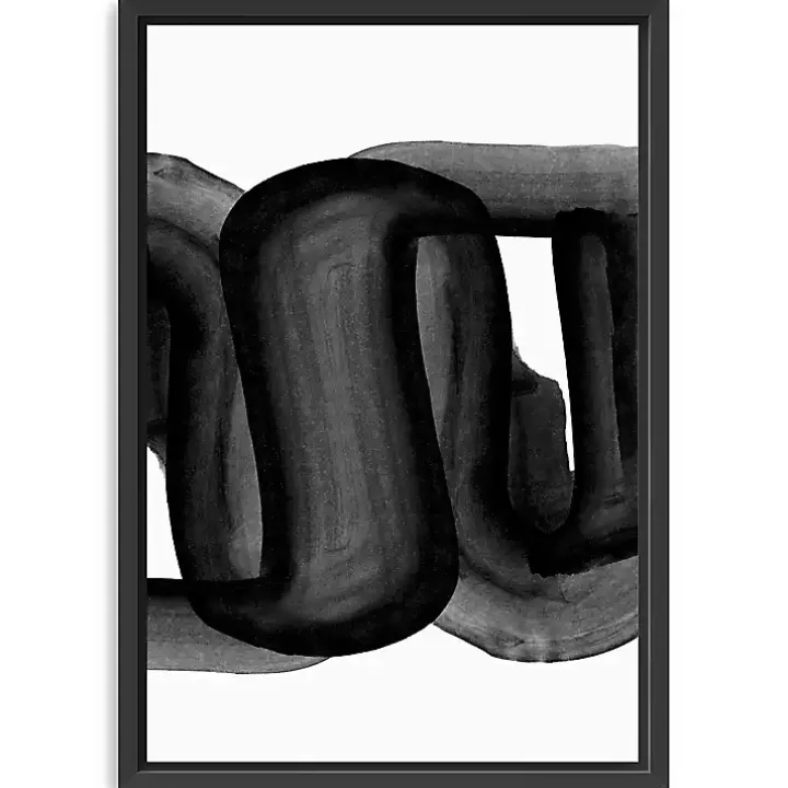 Online Black and White Flow Bend Framed Canvas Art Print Canvas Art