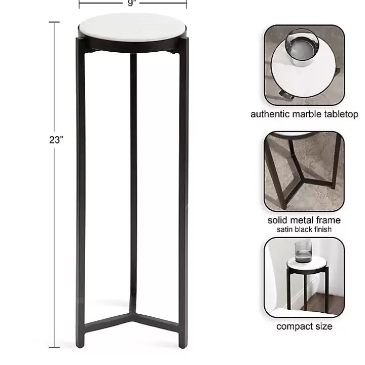 New Angular Marble Accent Table Accent & End Tables