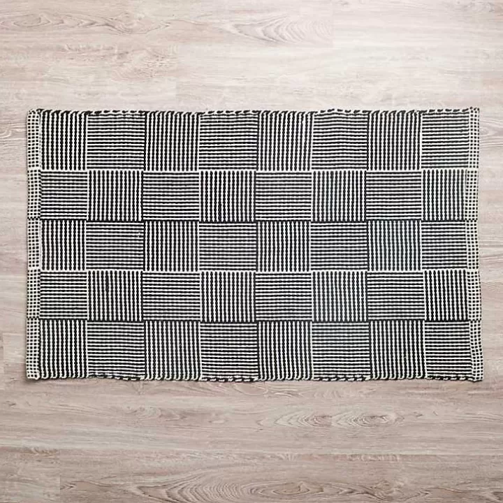 Fashion Basketweave Scatter Rug Accent Rugs