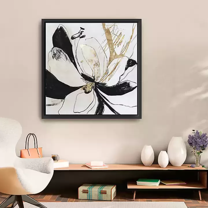 Store Black Bloom II Framed Canvas Art Print Framed Art