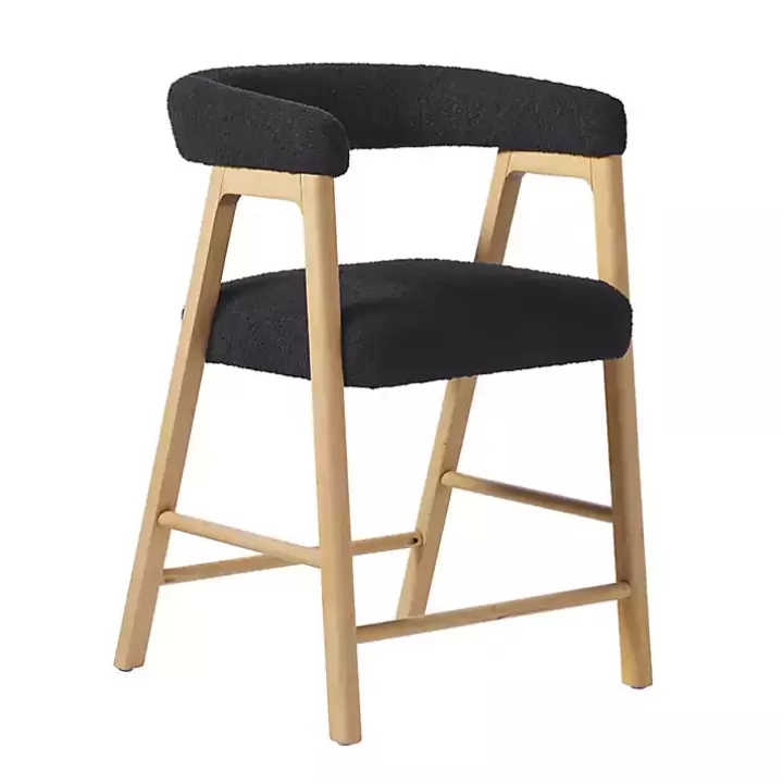 Shop Boucle Curved Back Ezra Counter Stool Bar Stools & Counter Height Stools