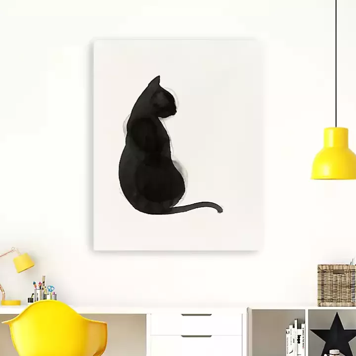 Cheap Black Cat Canvas Art Print Canvas Art