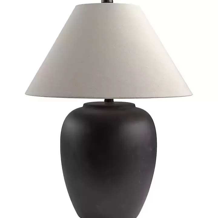 Store Black Ceramic Round Table Lamp Table Lamps