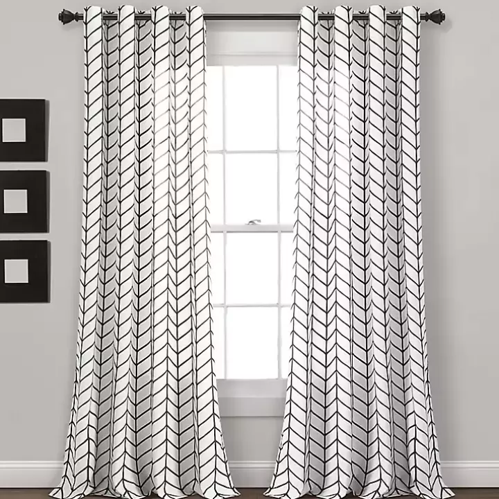 Outlet Chevron 2-pc. Curtain Panel Set, 84 in. Curtains & Drapes