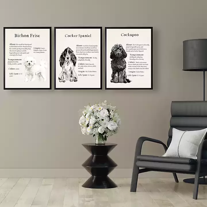 Cheap Black Cockapoo Facts Framed Wall Plaque Wall Quotes & Signs