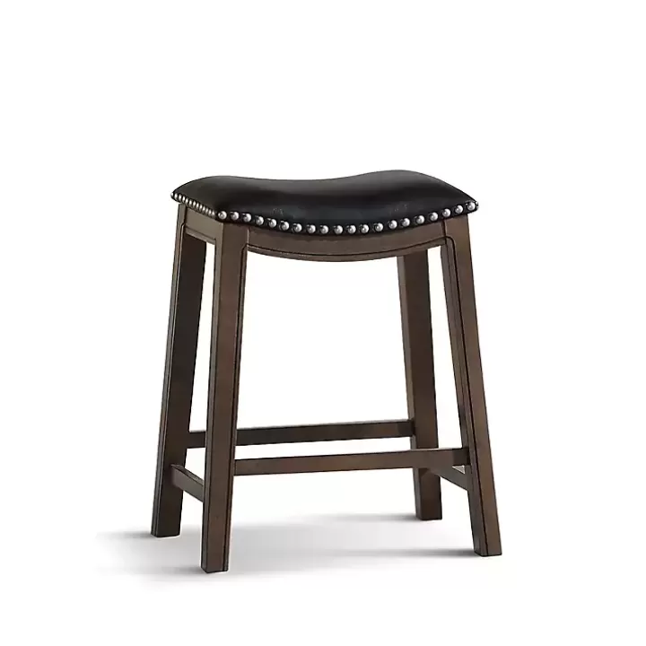 Sale Ella Saddle Counter Stool with Nailhead Trim Bar Stools & Counter Height Stools