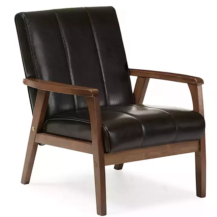 Sale Faux Leather Kegan Accent Chair Accent Chairs