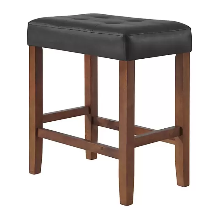 Hot Faux Leather Madison Walnut Counter Stool Bar Stools & Counter Height Stools