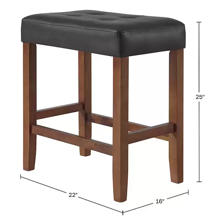 Hot Faux Leather Madison Walnut Counter Stool Bar Stools & Counter Height Stools