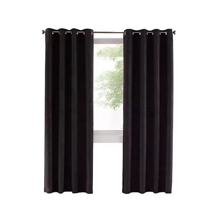 Store Faux Suede out Curtain Panel, 84 in. Curtains & Drapes