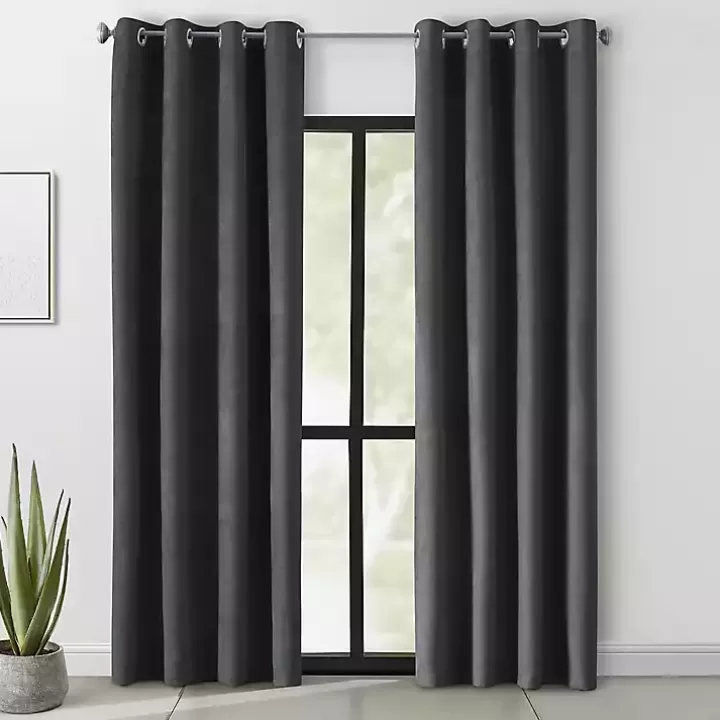 Store Faux Suede out Curtain Panel, 84 in. Curtains & Drapes